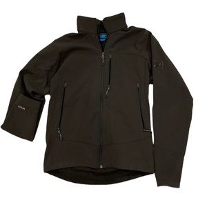 Mens Small Eastern Mountain Sports Jacket Black Fleece Lined